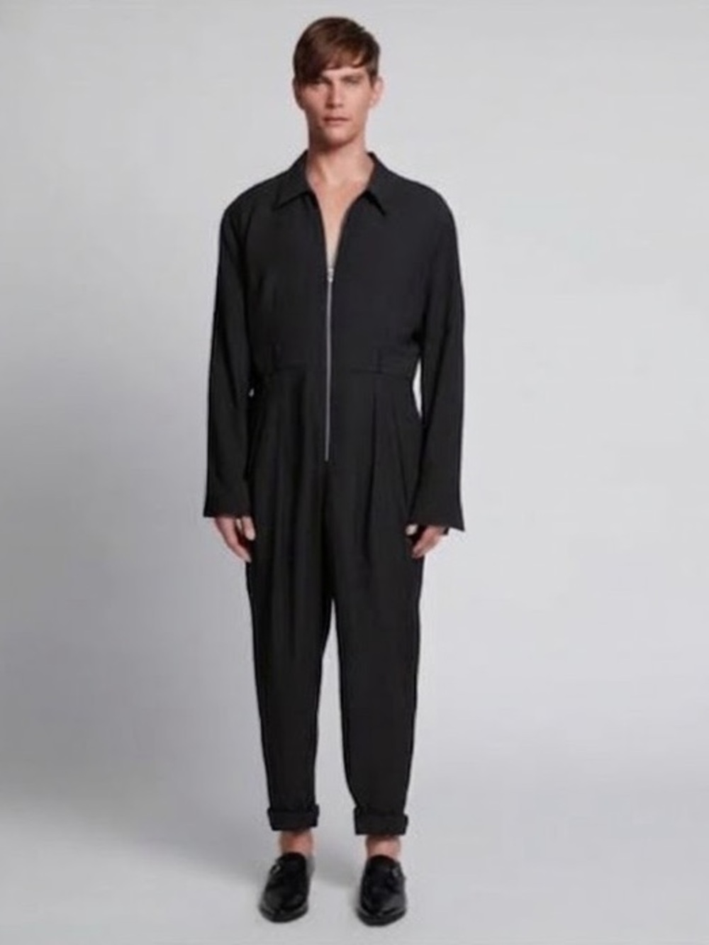 NWT JACQ Black Coveralls/Overalls/Jumpsuit "Dorian" Unisex Size L